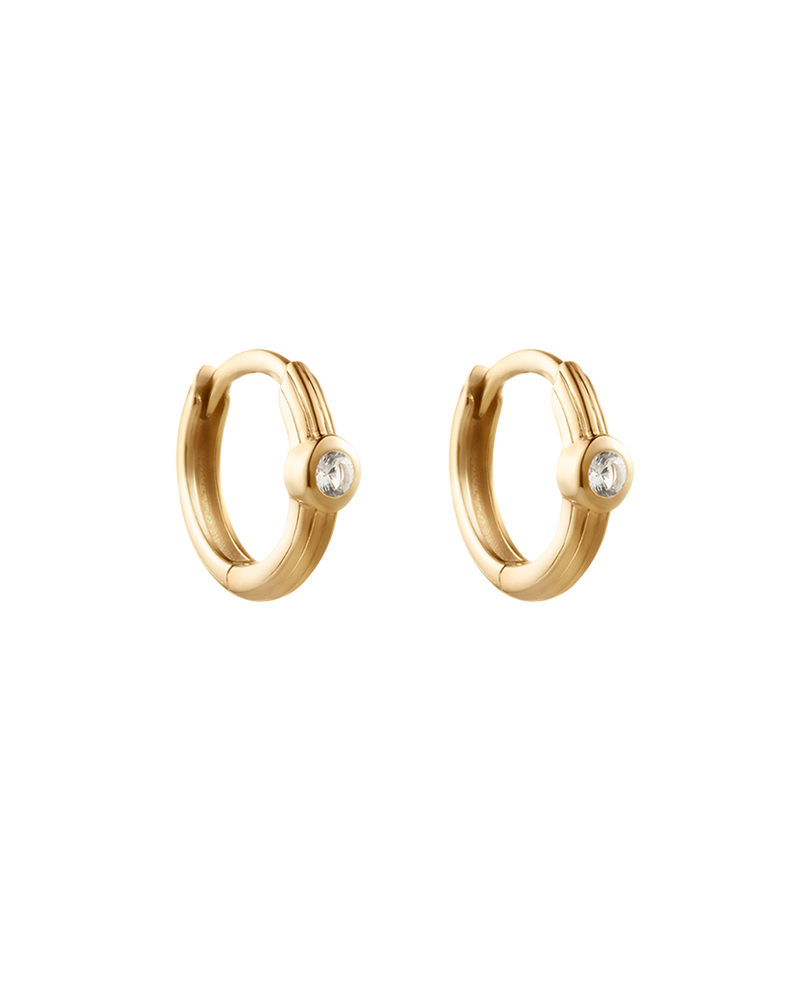 Kirstin Ash Stillness Topaz Hoops - Gold | Mocha Australia