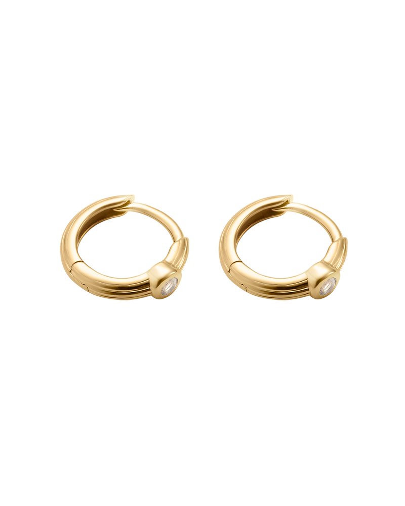 Kirstin Ash Stillness Topaz Hoops - Gold | Mocha Australia