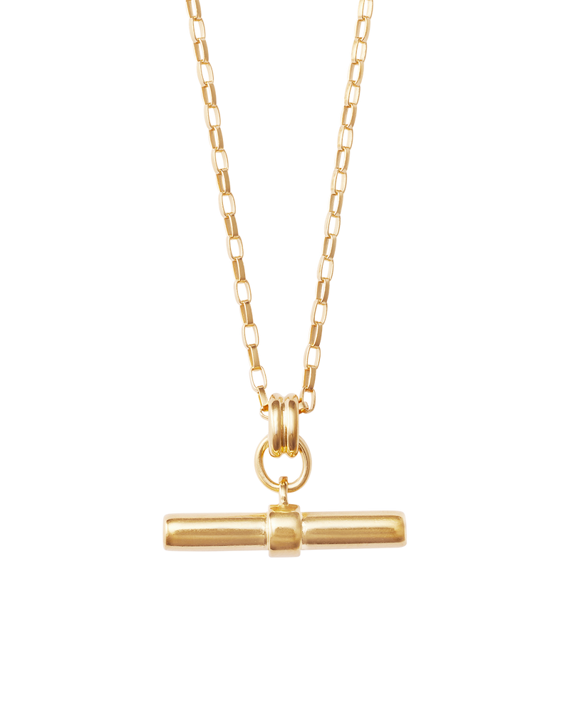 Kirstin Ash Roam T-Bar Necklace - Gold | Mocha Australia