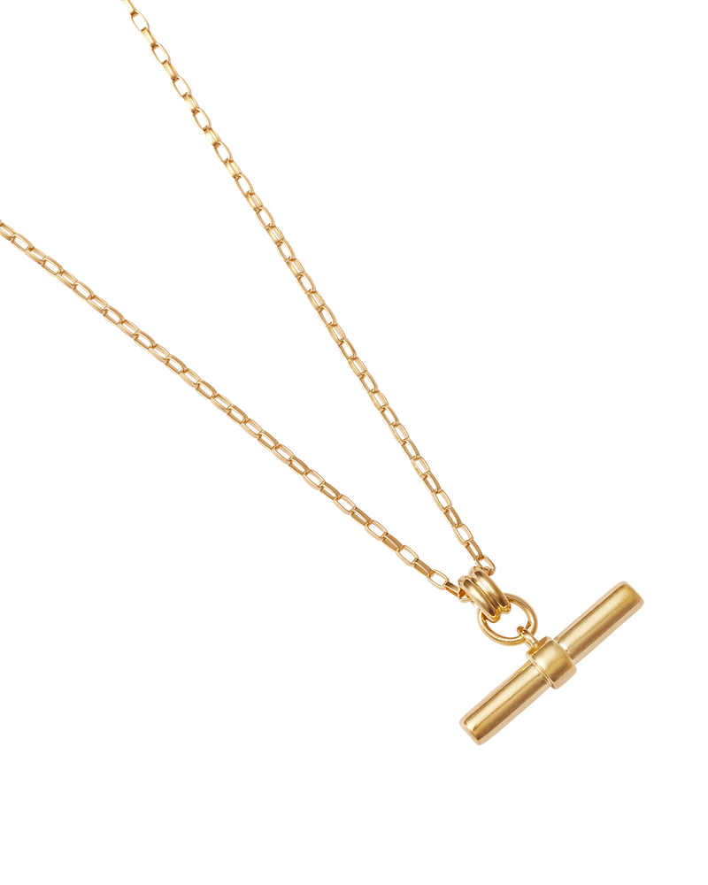 Kirstin Ash Roam T-Bar Necklace - Gold | Mocha Australia