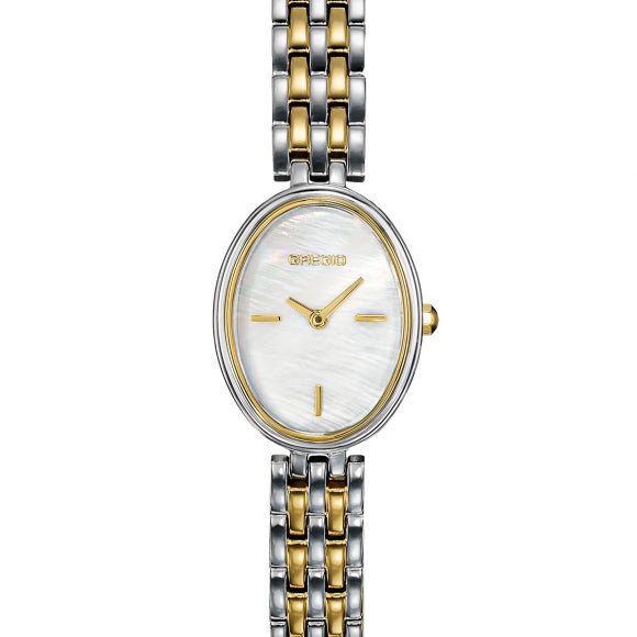Gregio Arlo Watch Tone Tone/White Face - Silver/Gold
