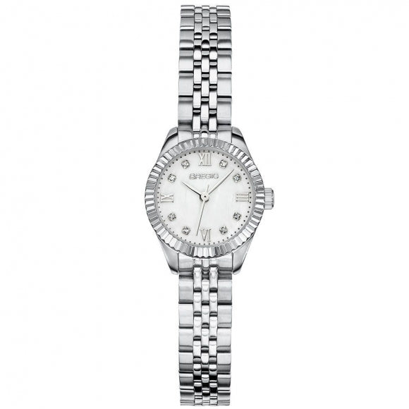 Gregio Serenite Watch White Face - Silver
