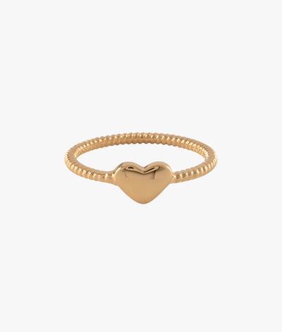 Von Treskow Twist Ring and Mini Heart - Gold | Mocha Australia