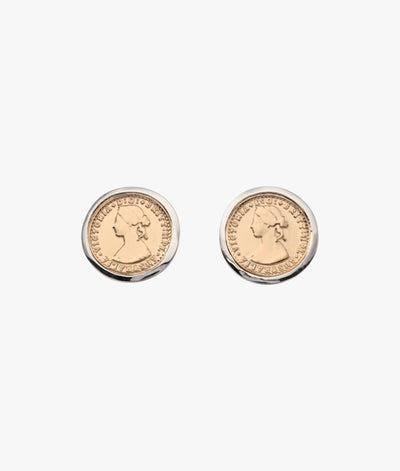 Von Treskow Studs w/ Nano Token - Gold/Silver | Mocha Australia