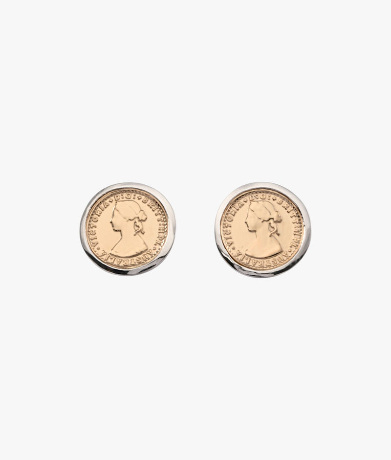 Von Treskow Studs w/ Nano Token - Gold/Silver | Mocha Australia