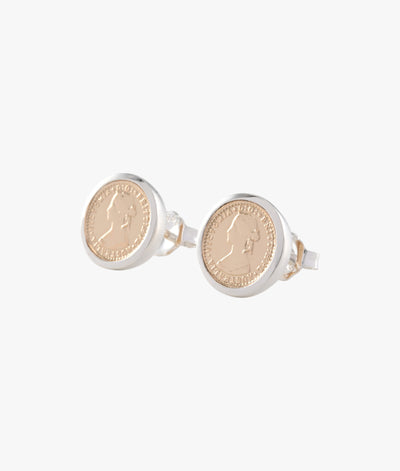 Von Treskow Studs w/ Nano Token - Gold/Silver | Mocha Australia