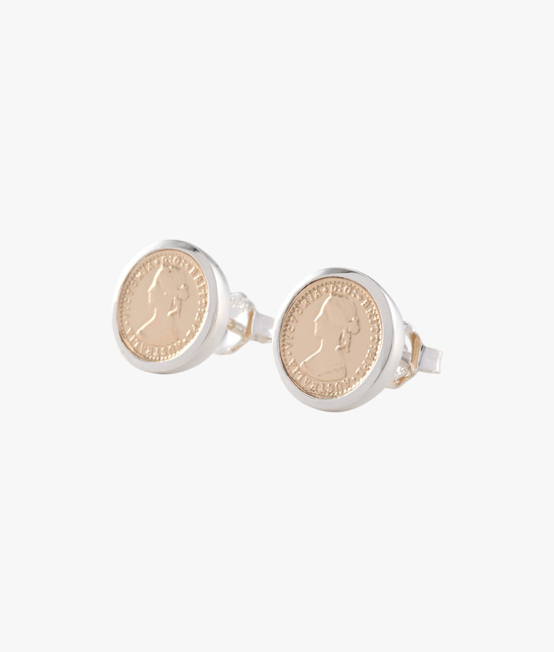 Von Treskow Studs w/ Nano Token - Gold/Silver | Mocha Australia