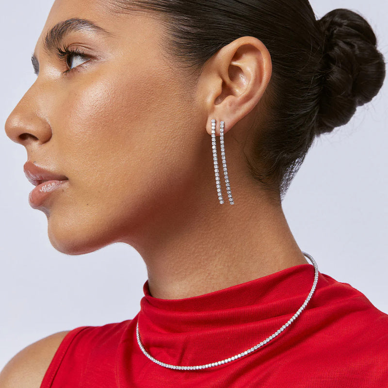 Zahar Lily Earrings - Silver | Mocha Australia