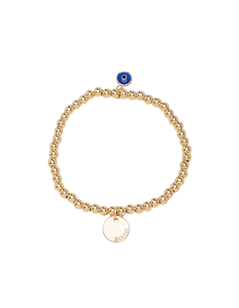 Isadora Stretchy Evil Eye Bracelet - Gold