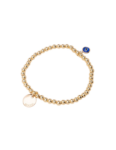 Isadora Stretchy Evil Eye Bracelet - Gold