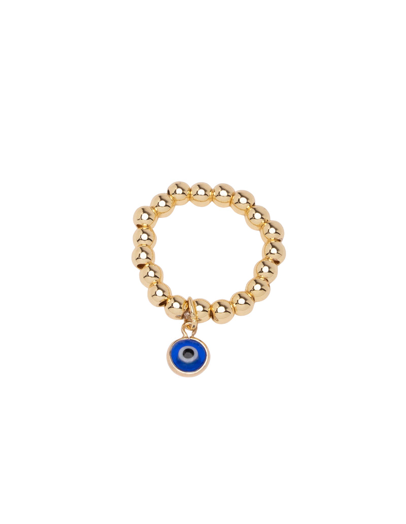 Isadora Stretchy Evil Eye Ring - Gold