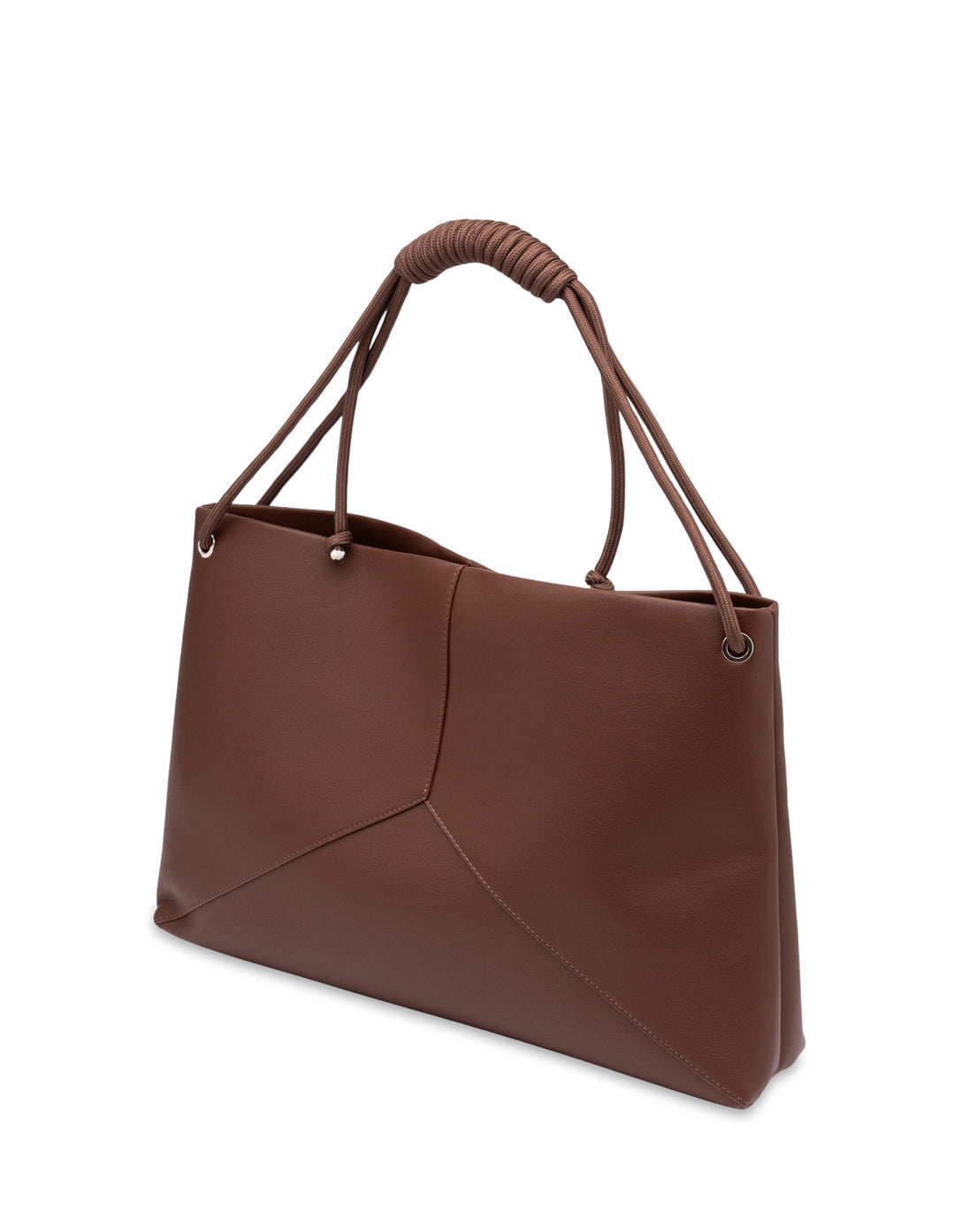 Mocha Lina Knotted Shoulder Bag - Dark Chocolate