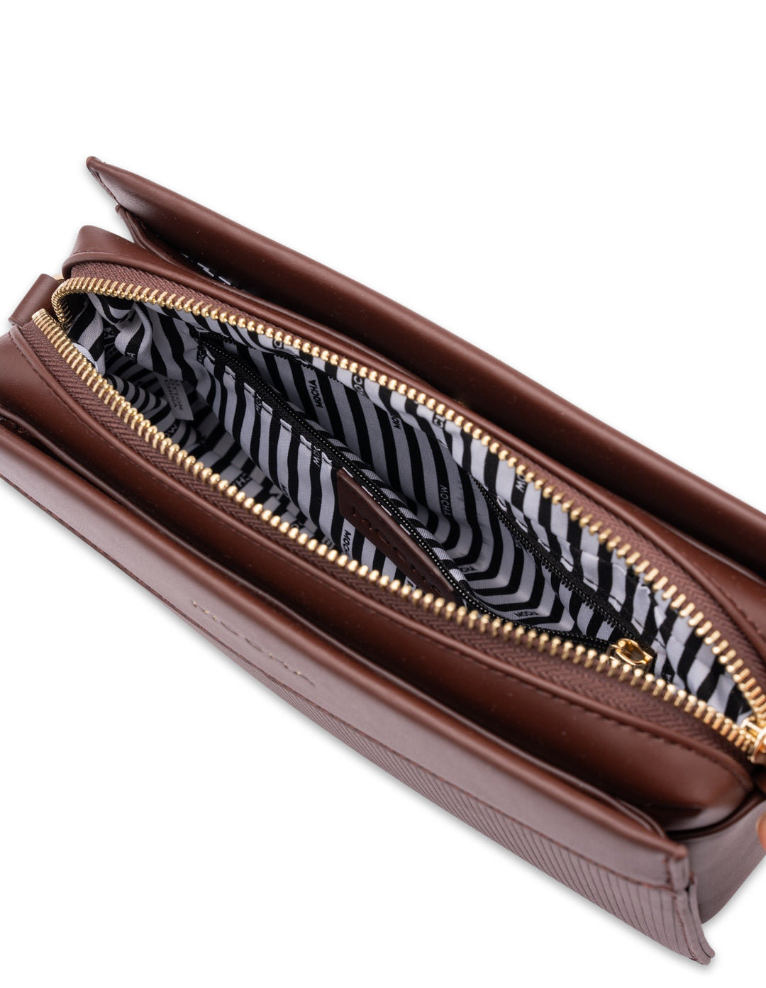 Mocha Tessa Tri-Boxy Crossbody - Chocolate