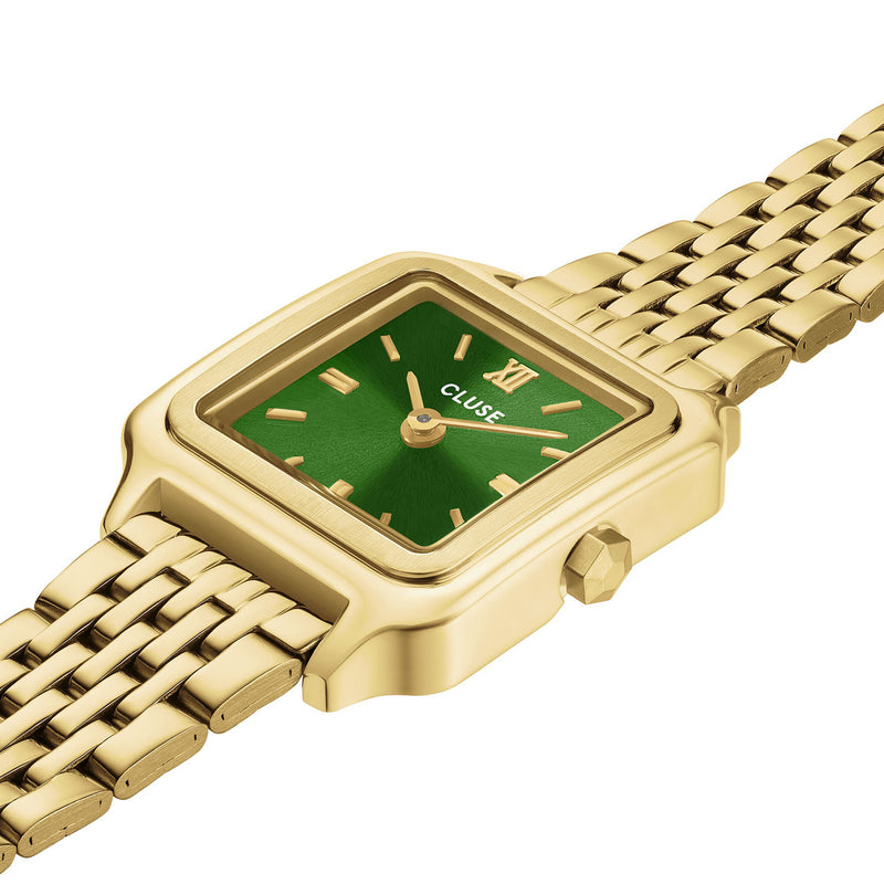 CLUSE Gracieuse Mini Watch Double Strap - Forest Green/Gold