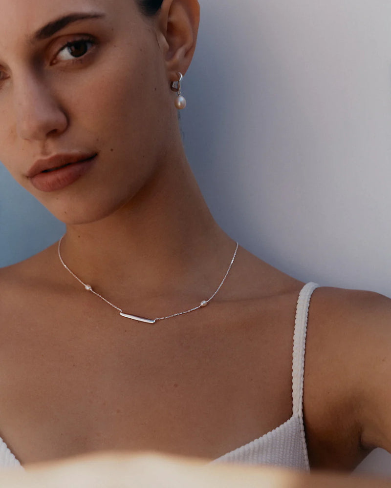 Kirstin Ash Maris Engravable Necklace - Silver