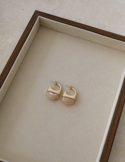Zahar Poppy Earrings Pink - Gold | Mocha Australia