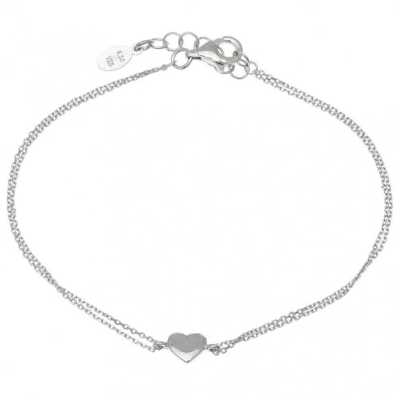 Gregio Simply Me/Tiny Shiny Bracelet w/ Heart - Silver | Mocha Australia