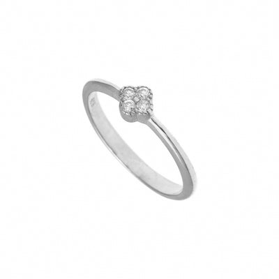 Gregio Simply Me/ Tiny Shiny Ring w/ Cz Flower - Silver | Mocha Australia