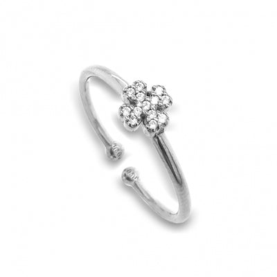 Gregio Simply Me Ring w/ Cz Clover - Silver | Mocha Australia