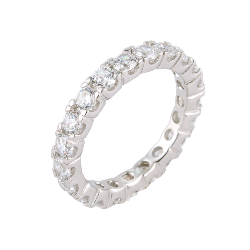 Bianc Eternity Ring- Silver | Mocha Australia