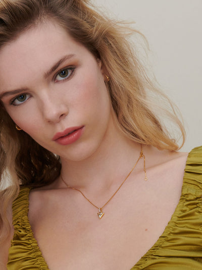 Rachel Jackson Elements Water Sign Sky Blue Topaz Necklace - Gold | Mocha Australia
