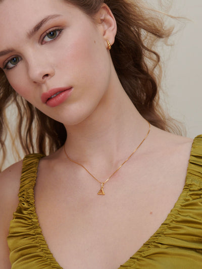 Rachel Jackson Elements Fire Sign Citrine Necklace - Gold | Mocha Australia