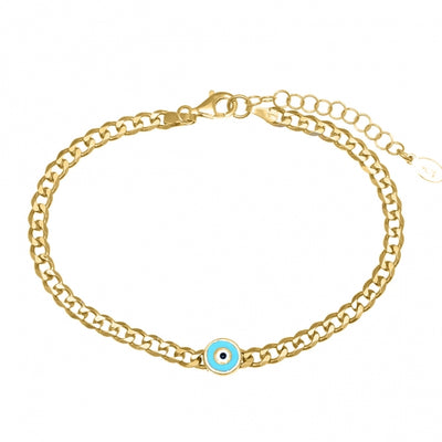 Gregio Wanna Glow/ Like A Star Yg Bracelet w/ Blue Enamel Eye - Gold | Mocha Australia