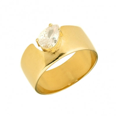 Gregio Color Me Yg Ring w/ White Cz - Gold | Mocha Australia