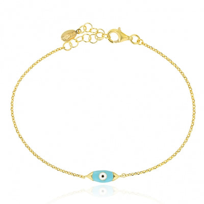 Mocha Gregio Wish Luck/New In Bracelet w/ Enamel Evil Eye | Mocha Australia