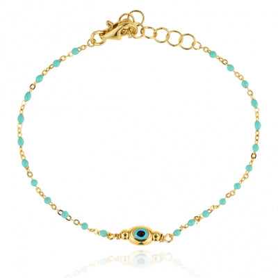 Gregio Simply Me/Tiny Shiny Bracelet w/ Turquoise - Gold | Mocha Australia