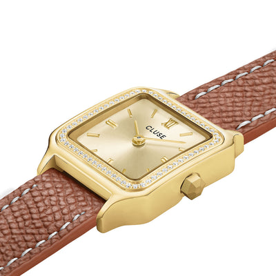 CLUSE Gracieuse Petite Double Strap - Nutsell Leather/Gold Stones