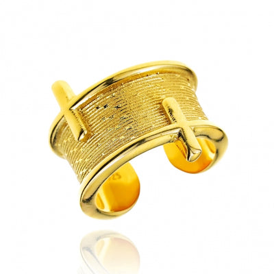 Gregio Funky Metal/ Matte Art Yg Ring - Gold | Mocha Australia