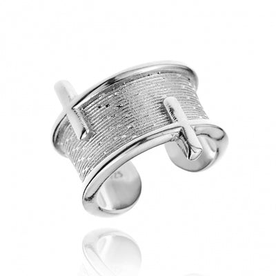 Gregio Funky Metal/ Matte Art Ring - Silver | Mocha Australia