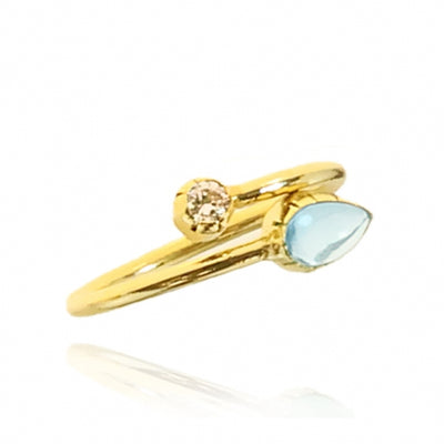 Gregio Color Me Yg Ring w/ Kyanite - Gold | Mocha Australia