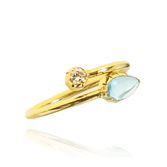 Gregio Color Me Yg Ring w/ Kyanite - Gold | Mocha Australia