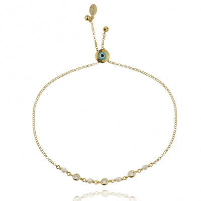 Gregio Simply Me Bracelet w/ Pearls & CZ - Gold | Mocha Australia