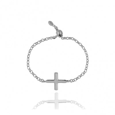 Gregio Simply Me Adjustable Ring w/ Cross - Silver | Mocha Australia