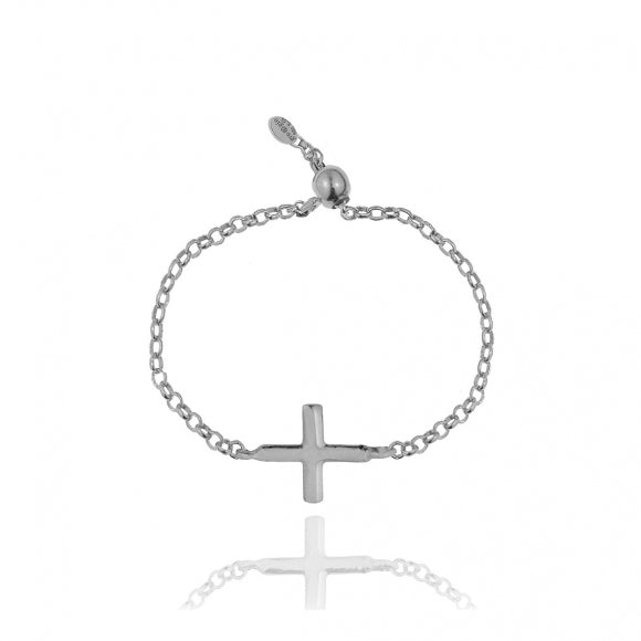 Gregio Simply Me Adjustable Ring w/ Cross - Silver | Mocha Australia
