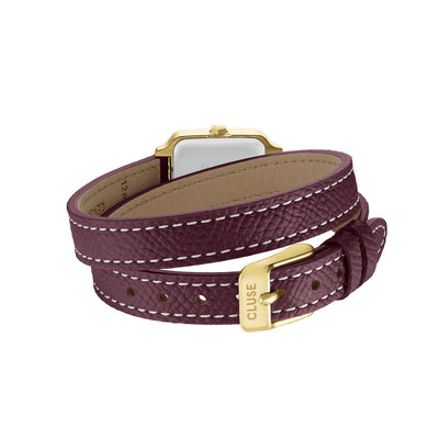 CLUSE Gracieuse Mini Watch Double Leather - Wine/Gold