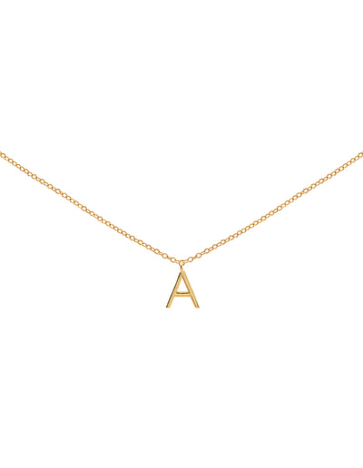 Elly Lou Timeless Initial Necklace- A- Gold | Mocha Australia