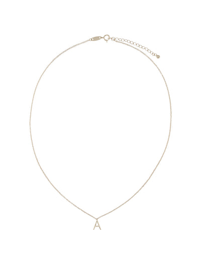 Elly Lou Timeless Initial Necklace- A- Silver | Mocha Australia