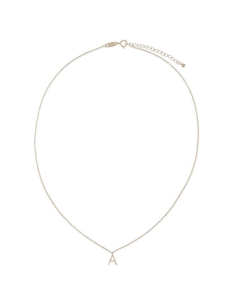 Elly Lou Timeless Initial Necklace- A- Silver | Mocha Australia