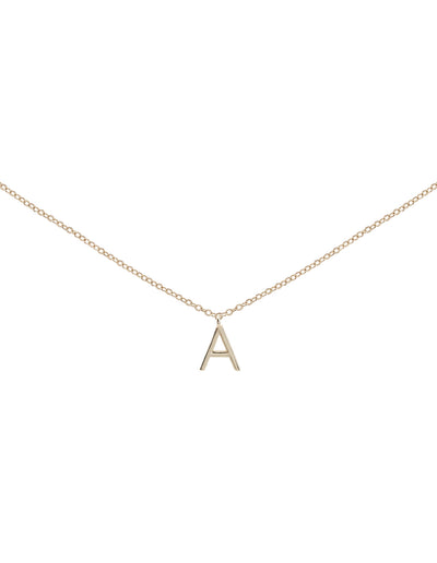 Elly Lou Timeless Initial Necklace- A- Silver | Mocha Australia