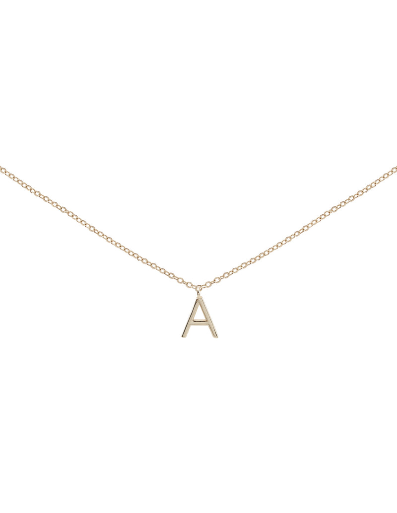 Elly Lou Timeless Initial Necklace- A- Silver | Mocha Australia