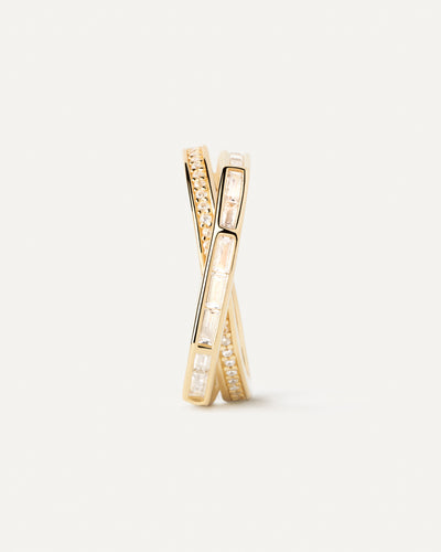 PDPAOLA Olivia Ring - Gold | Mocha Australia