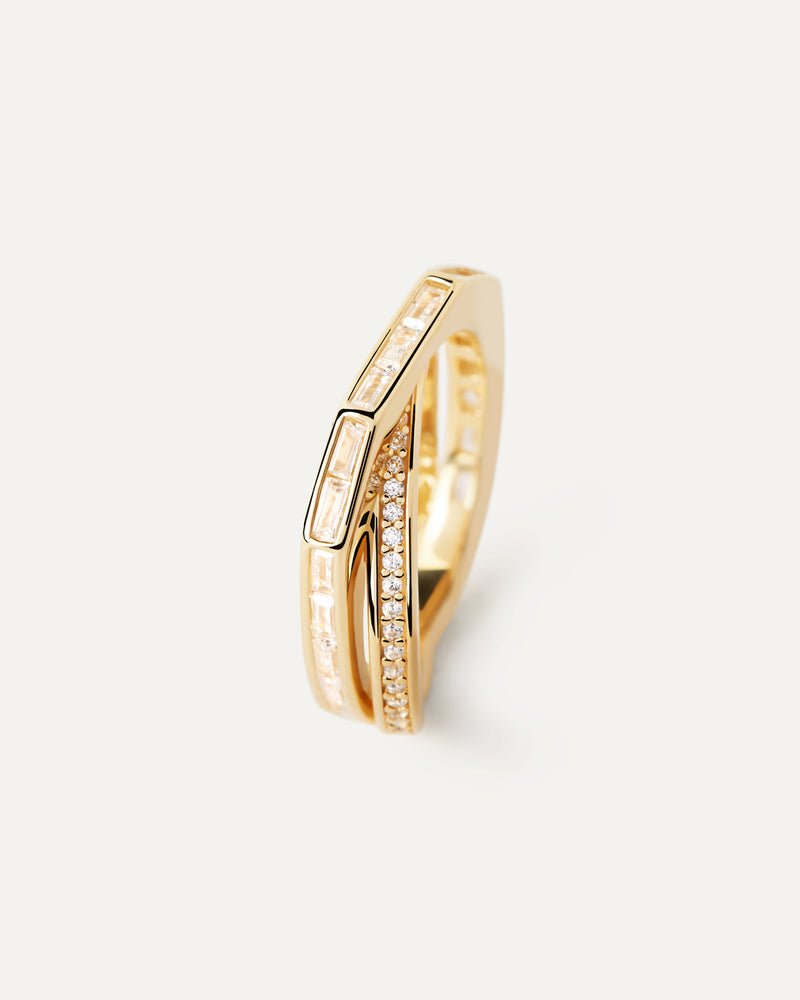 PDPAOLA Olivia Ring - Gold | Mocha Australia