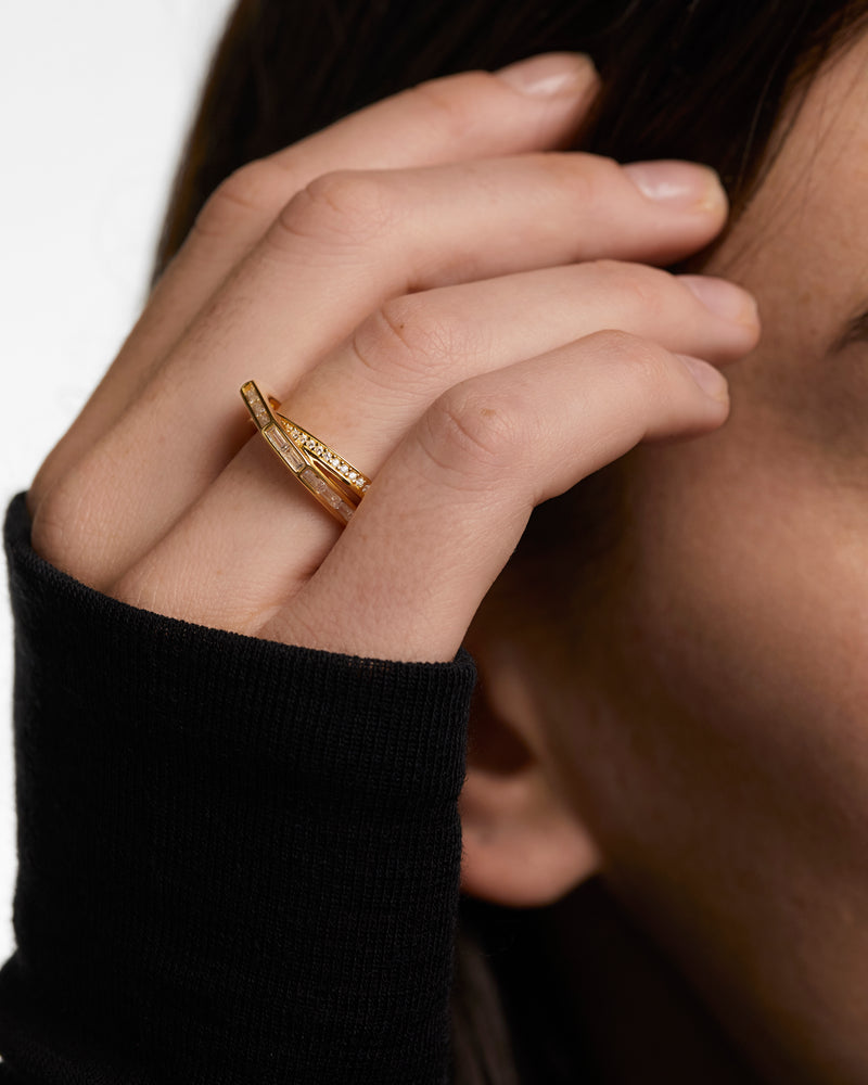 PDPAOLA Olivia Ring - Gold | Mocha Australia