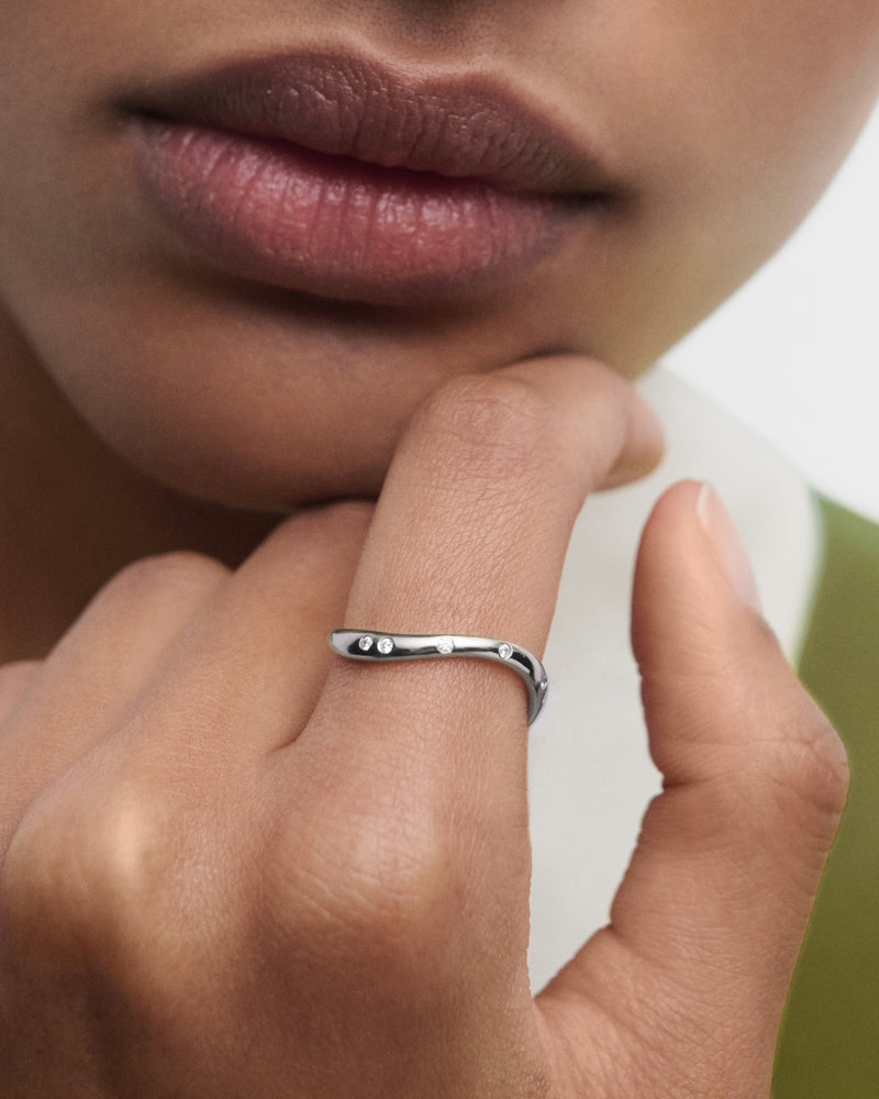 PDPAOLA Air Ring - Silver | Mocha Australia