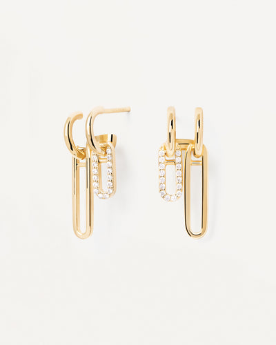 PDPAOLA Nexa Gold Earrings | Mocha Australia