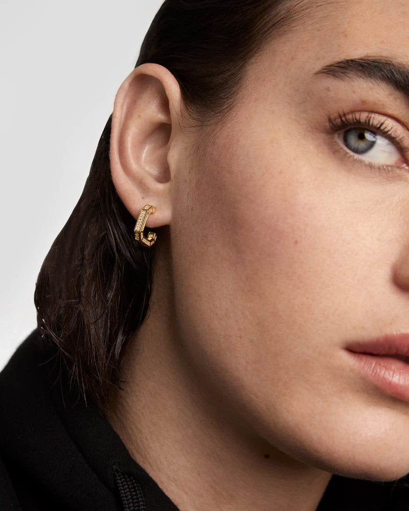 PDPAOLA Olympia Hoops - Gold | Mocha Australia